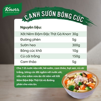 Knorr Xốt Nêm Đậm Đặc Thịt Gà 1kg - Knorr Xốt Nêm Đậm Đặc Thịt Gà gấp 10 lần hàm lượng thịt gà, làm bật lên hương vị và màu sắc của món ăn, cho món ăn thơm ngon, tròn vị.